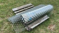 56” x 12” culvert/cribbing + piece of chain link fence