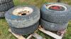 (4) ST225/75R15 trailer tires on 6 bolt rims - 2