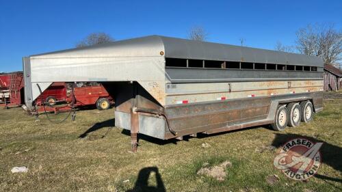 1999, 26’ Blue Hills triple axle stock trailer, VIN: 2B9S2V338X1053015, Owner: Eric E Linde, Seller: Fraser Auction ___________________