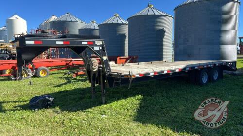 2010, Norberts 24’ tandem dualed 5th wheel flat deck trailer, VIN: 2N9FASA22AG017047, Owner: Lisele Desrochers, Seller: Fraser Auction ______________________