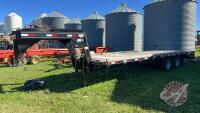 2010, Norberts 24’ tandem dualed 5th wheel flat deck trailer, VIN: 2N9FASA22AG017047, Owner: Seller: Fraser Auction ______________________