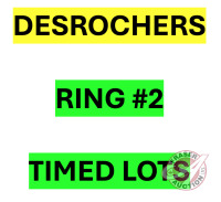 There are many more items to bid on in this sale. The remaining items will be sold by TIMED Online Selling. Please go to RING #2 for all DESROCHERS TIMED LOTS (Click on the big Fraser Auction Logo at top of page to be directed back to Homepage)