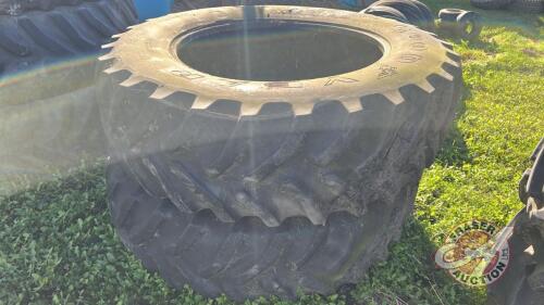 (2) 18.4R38 rear tractor tires (to be used as livestock feeders only)