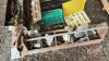 Pallet w/ metal ammo box, Asst&rsquo;d tools, Wooden carpenters box, Misc hardware, Pails of nails, Deck screws, Assortment of grease nipples, Toolbox w/punches and chisels, Asst&rsquo;d wrenches - 4