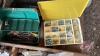 Pallet w/ metal ammo box, Asst&rsquo;d tools, Wooden carpenters box, Misc hardware, Pails of nails, Deck screws, Assortment of grease nipples, Toolbox w/punches and chisels, Asst&rsquo;d wrenches - 5