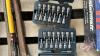 Pallet w/ Mastercraft ½” elec impact ( Brand new in box), Mastercraft Maxuum ½” drive impact sockets (Brand new in box), (2) cases Mastercraft bit sockets, Jackall jack, Cable come along, Bottle jack, Big Fat Max wrecking bar, Various bars - 6