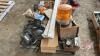 Pallet w/ road flares, Mag lite magnetic safety lights, colored amber beacons, flood lights, halogen lights - 2