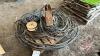 Pallet w/ asst’d steel cable, part roll of Triplex yard wire - 3