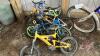 Pallet w/ ladies Schwinn Super 3 cruiser pedal bike, (4) kids bikes - 2