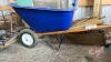 Pallet w/ 2 wheel poly wheelbarrow of asst’d tarps - 2