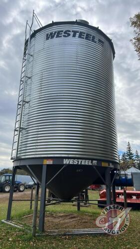 Approx 3000 bushel Westeel bin on Westeel hopper cone, Bin #14, S/N 00040