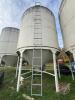 Approx 2000 bushel Meridian Grain Max Hopper bottom bin on skid, Bin #3, S/N 25771