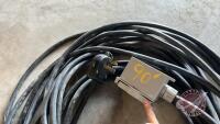 Approx 90’ HD extension cord w/ ends for aeration fan