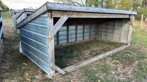 188” x 84” Metal clad calf shelters, Unit B