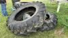 (2) Used Michelin 18.4R38 rear tractor tires - 2