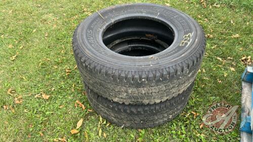 (2) Used Bridgestone LT 265/70R17 truck tires