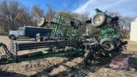 36’ Elmers 6400 air seeder and JD 787 tow between Air cart, Air Seeder S/N 96493 Air Cart S/N 665194