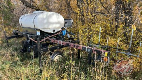 Elmer’s 8 row 3 pt sprayer, S/N 981382