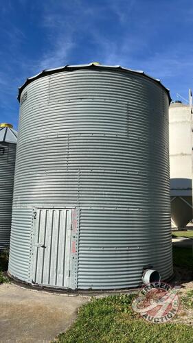 Approx 1950 bushel Westeel 14’ diameter flat bottom bin, Bin #9