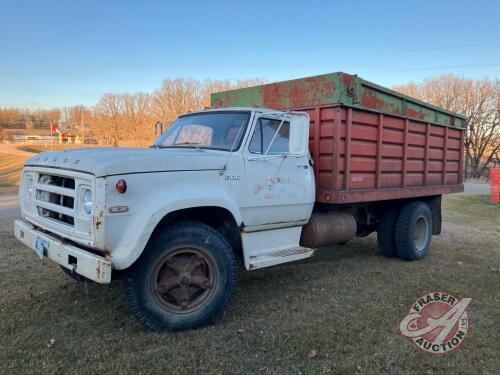 1974 Dodge D600 3 Ton Grain Truck, K74, 5086 miles showing, S/N D61FL4J014704, Owner: Seller: Fraser Auction ___________________________