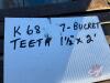 (7) 1.5" x 2' Bucket teeth, K68 - 2