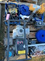 Pallet w/ water pump , sewer pump and fittings , K47