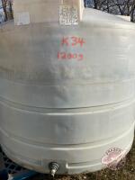 1200 gal water tank, (White), K34