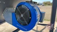 3HP 1ph Grain Guard Inline Centrifugal aeration fan, S/N 2018FCW0375, Fan #3, ***No Cord Included***