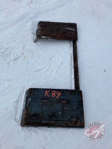 Skid steer weld on plate, K89