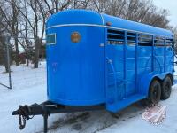 1972 15' T/A bumper pull Stock Trailer, VIN: 82C560030, K97, Owner: Jessica B Cochran, Seller: Fraser Auction _________________________ **TOD in office trailer**