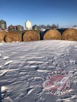 round bale of grass mix hay approx 1400 lbs 2024 season (no feed test). Seller CAN NOT load