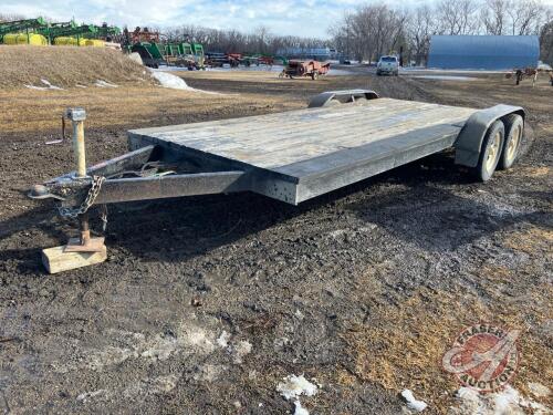 16' x 6' T/A bumper hitch Homemade Trailer, K105, Owner: Allan T Hammond,Seller: Fraser Auction _________________________ **TOD in office trailer**