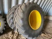 *Michelin Ultra Flex IF800-70R38 rear duals on JD rims (off JD 8360R) buy 1 (2x's money)