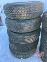 (Used) ST205/75R15 Trailer Tire w/ 5 Bolt Rims , K88