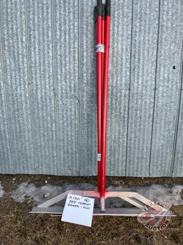 (4) Red Cement Rakes (New), K120