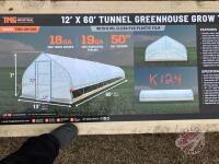 StanForge TMG-GH1260 12&rsquo; x 60&rsquo; Tunnel Greenhouse Grow Tent w/6 Mil Clear EVA Plastic Film, K124