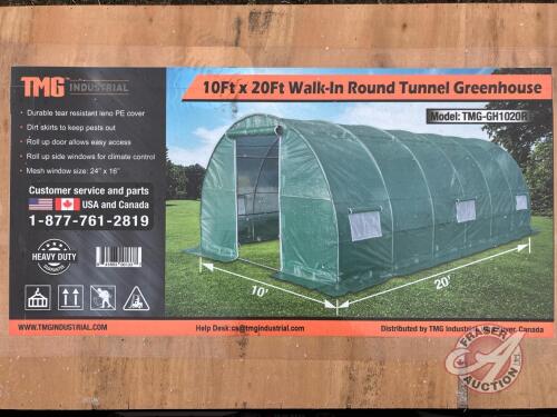 StanForge TMG-GH1020R 10&rsquo; x 20&rsquo; Tunnel Greenhouse Grow Tent w/Ripstop Leno Cover, K124