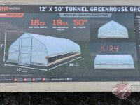 StanForge TMG-GH1230 12&rsquo; x 30&rsquo; Tunnel Greenhouse Grow Tent w/6 Mil Clear EVA Plastic Film, K124