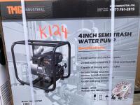 StanForge TMG-100TWP 352 GPM 4" Semi-Trash Water Pump with 7.5 HP Gas Engine, K124