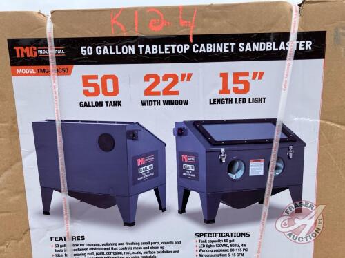 StanForge TMG-ABC50 50 Gallon/190L Top-Open Bench Top Abrasive Sandblaster w/View Window, K124
