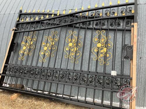 StanForge TMG-MG20 20' Bi-Parting Deluxe Wrought Iron Ornamental Gate, K124