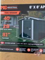 StanForge TMG-MS0608 6&rsquo; x 8&rsquo; Galvanized Apex Roof Metal Shed, (B) K124