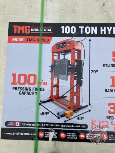 StanForge TMG-SP100 100 Ton Capacity Hydraulic Shop Press, K124