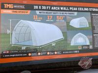 StanForge TMG-ST2031P 20' x 30' Arch Wall Peak Ceiling Storage Shelter with Heavy Duty 11 oz PE Cover, K124