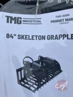 StanForge TMG-SG84 84&rdquo; Skid Steer Rock Skeleton Grapple Attachment, K124