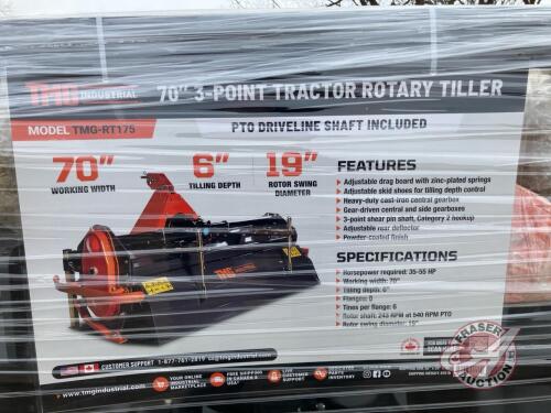 StanForge TMG-RT175 70&rdquo; 3-Point Hitch Rotary Tiller, K124