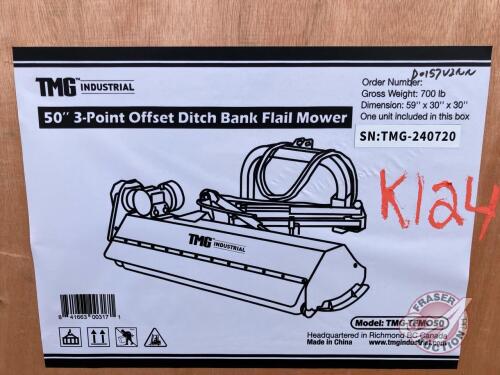 StanForge TMG-TFM050 50&rdquo; 3pt Offset Ditch Bank Flail Mower with 90&deg; Tilt, K124