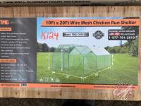 StanForge TMG-CRS1020 10&rsquo; x 20&rsquo; Wire Mesh Chicken Run Shelter Coop, K124
