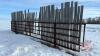 30&rsquo; 5 bar free standing combo panel w/ windbreak boards (some boards missing)