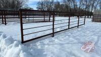 25&rsquo; free standing panel w/ 4 bars of sucker rod